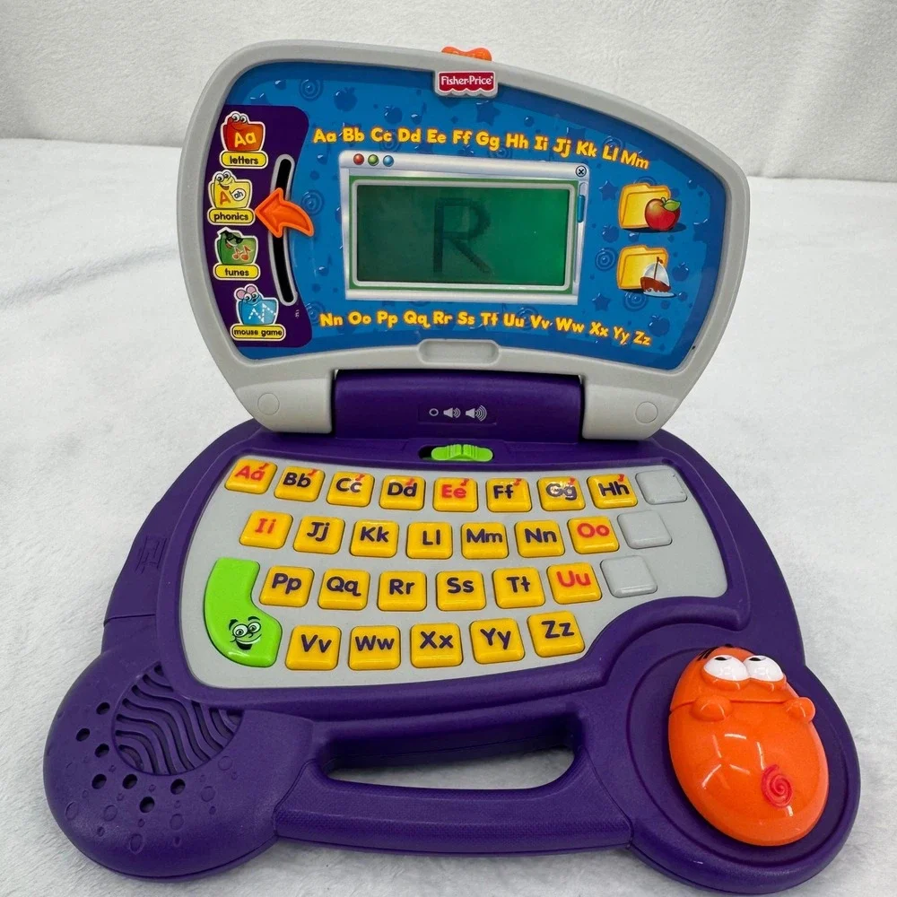 Vintage Fisher Price Fun 2 Learn Laptop 2006 Music Phonics Educational Toy WORKS